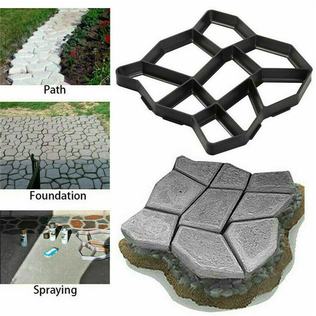 P&P DIY Path Maker Concrete Mould Paver Patio Garden Brick Slab Pavement Cement Mold