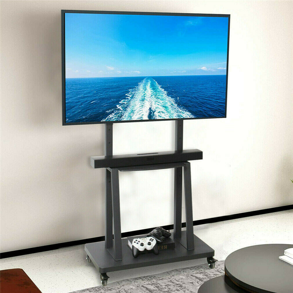 P&P Heavy-Duty Mobile Cart TV Stand VESA 32"- 80" screens Load 176lb Floor TV Stand