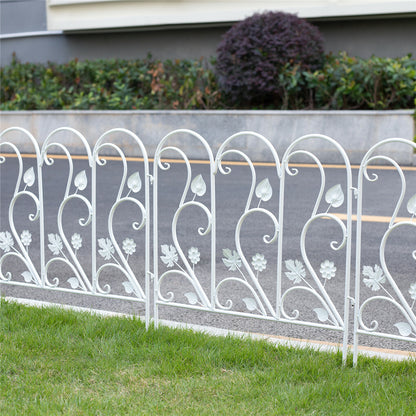 P&P 5PCS Decorative Garden Fence Folding Patio Fences Rustproof 59.5x62cm Landscape