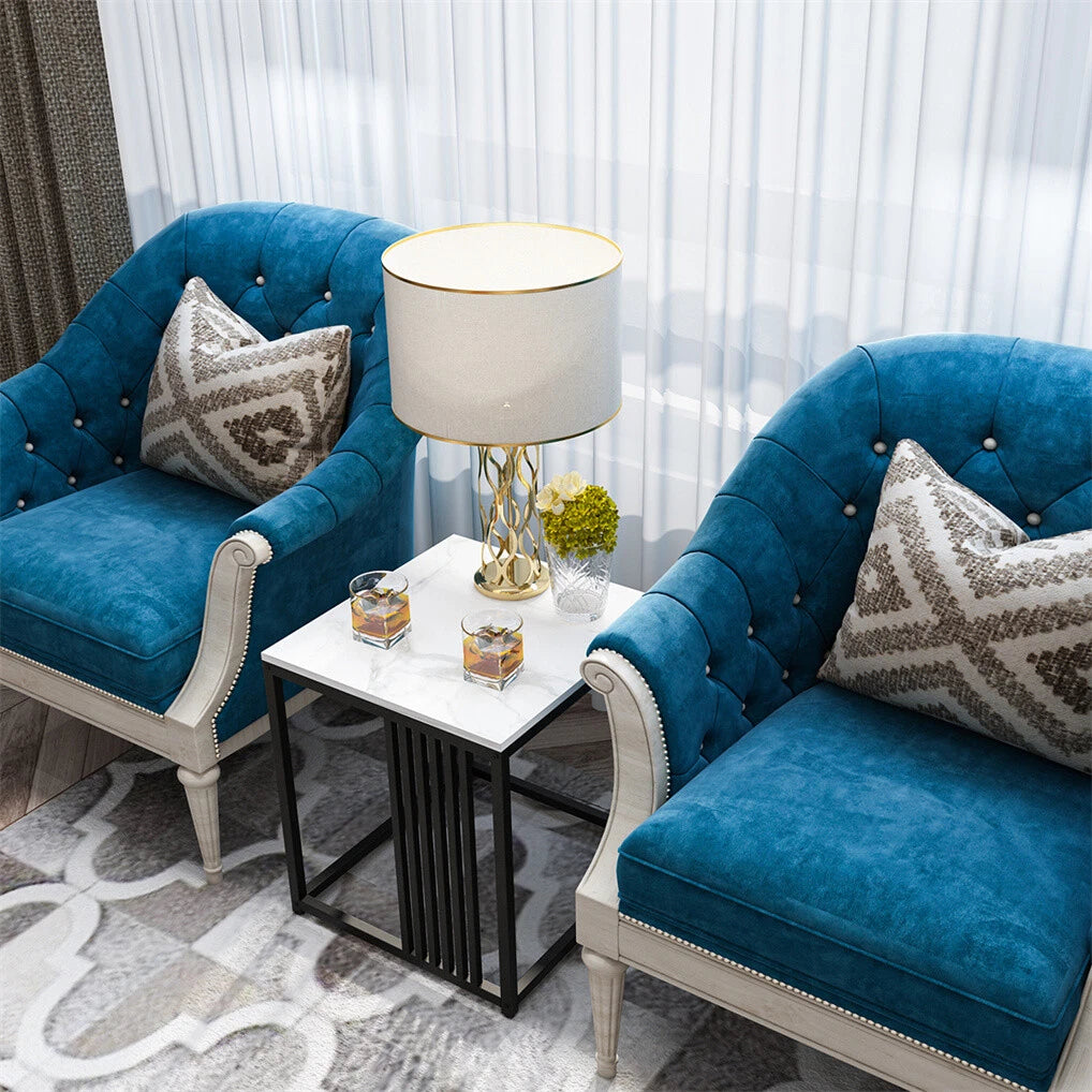 Luxury Marble Side Table and Nightstand for Bedroom or Living Room