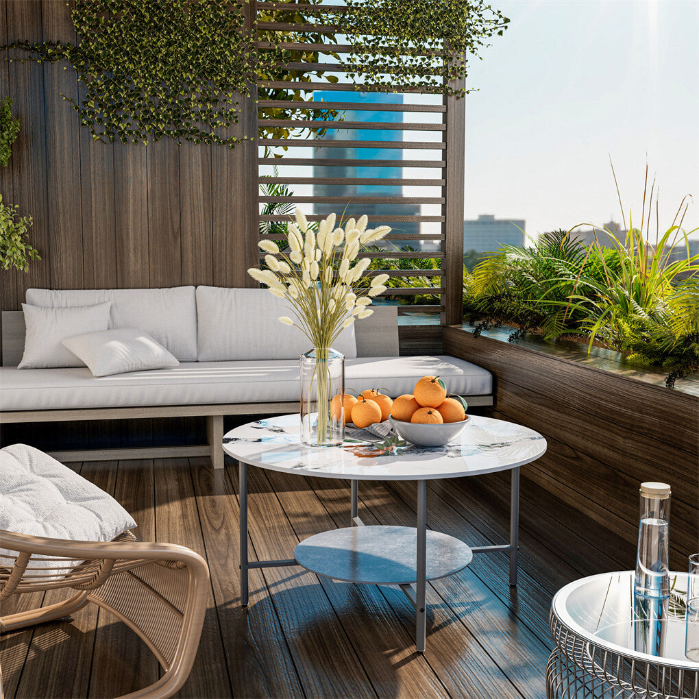 Buy online P&P Marble Coffee Table with aluminum legs - a stylish addition to Australian living rooms