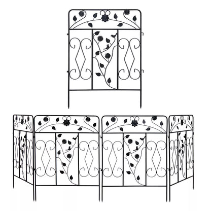 Classic Iron Garden Fence Five Piece Set for Outdoor Decoration(#712)