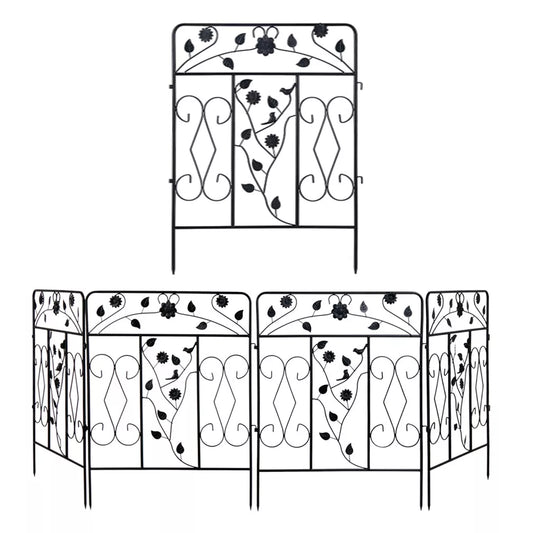 Classic Iron Garden Fence Five Piece Set for Outdoor Decoration(#712)