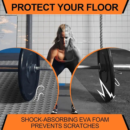 12PCS Interlocking Heavy Duty EVA Foam Gym Flooring Mats 60x60cm