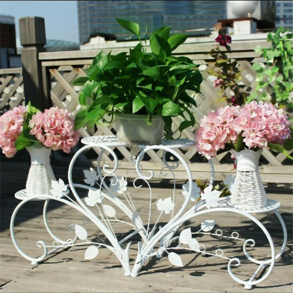 P&P Combo Swan Shaped Planter Flower Holder Plant Shelf Stand Electroplate Paint AU