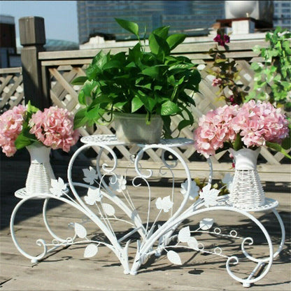 P&P Combo Swan Shaped Planter Flower Holder Plant Shelf Stand Electroplate Paint AU