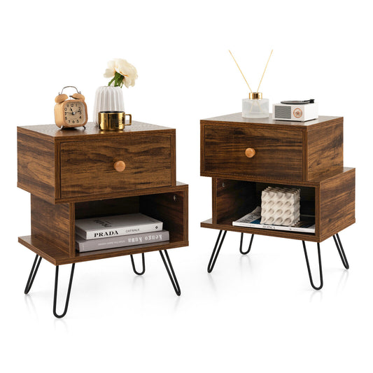 2-tier-nightstand-set-of-2-irregular-wooden-bedside-storage-table