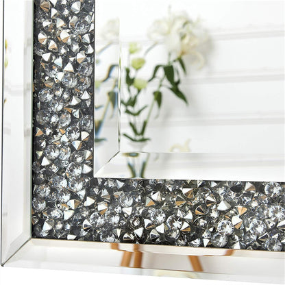 Modern Oversized Diamond Crushed Crystal Full Length Mirror