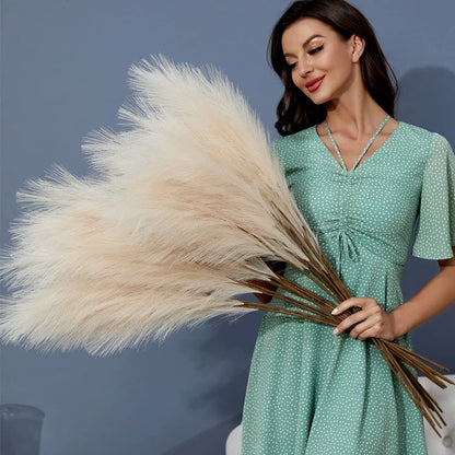 Boho 3PCS Artificial Pampas Grass Home Decor Set