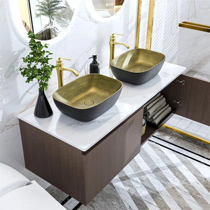 Bathroom Storage Cabinet Set with Sink & Faucet - 120cm with 2 basins