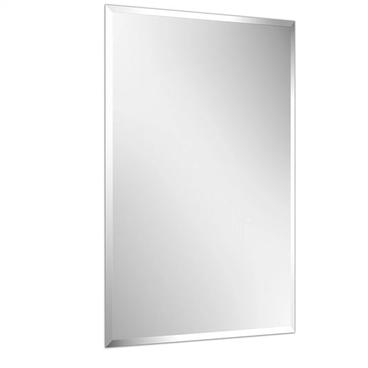 Beveled Glass Wall Mirror for Bathroom & Living Room(#5 Long Oval - 50x100cm/ 19.68x39.37 inch)