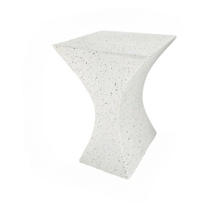 White Concrete Side Table Outdoor Indoor