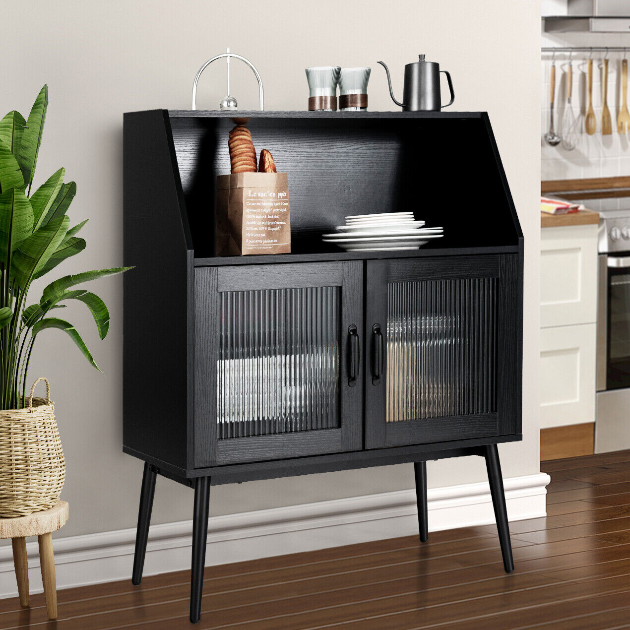 buffet-sideboard-cabinet-storage-cupboard-kitchen-hallway-table-black