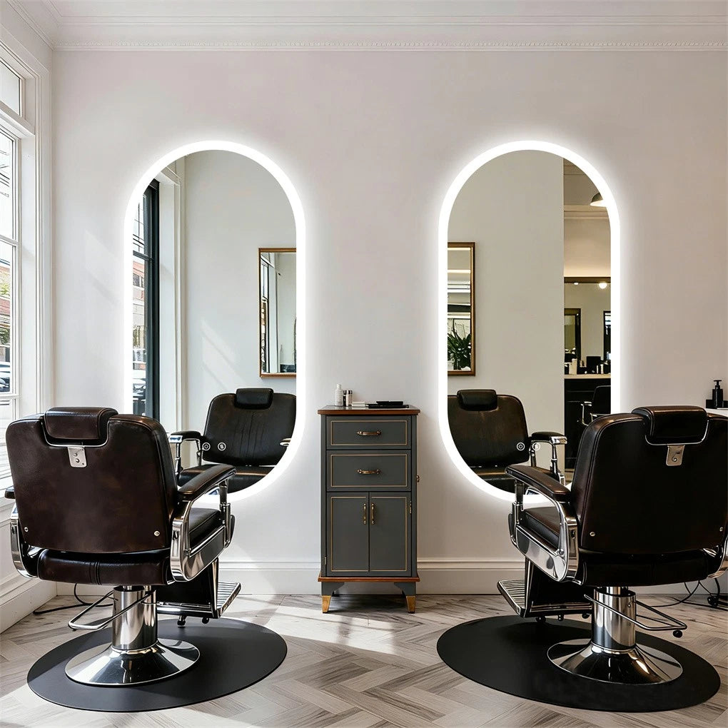 Oval Illuminated LED Bathroom Mirror Anti-Fog Backlit Wall Hanging Mirror (50x80 / 50x100 / 60x120cm)