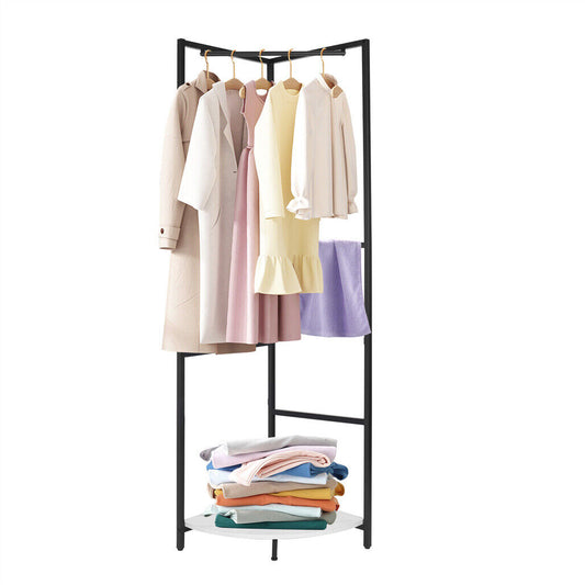 P&P Extra Tall Garment Rack Corner Open Wardrobe Clothing Rack Hall Tree Entryway