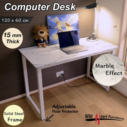 Buy Online: Elegant White Marble Computer Desk – Perfect for Australian Offices