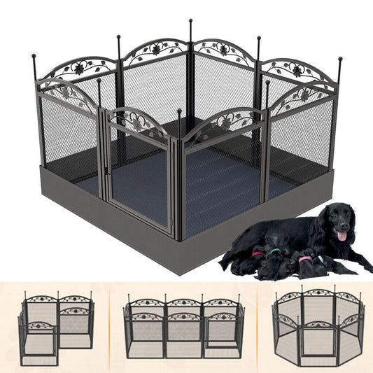 bingopaw-dog-whelping-pen-box-large-heavy-duty-indoor-fence-with-fertility-mat
