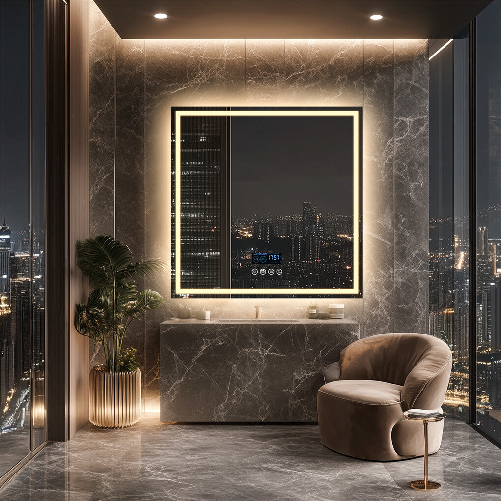 Shop Bluetooth LED Vanity Mirror with Anti-Fog for a Clear Reflection in Australia
