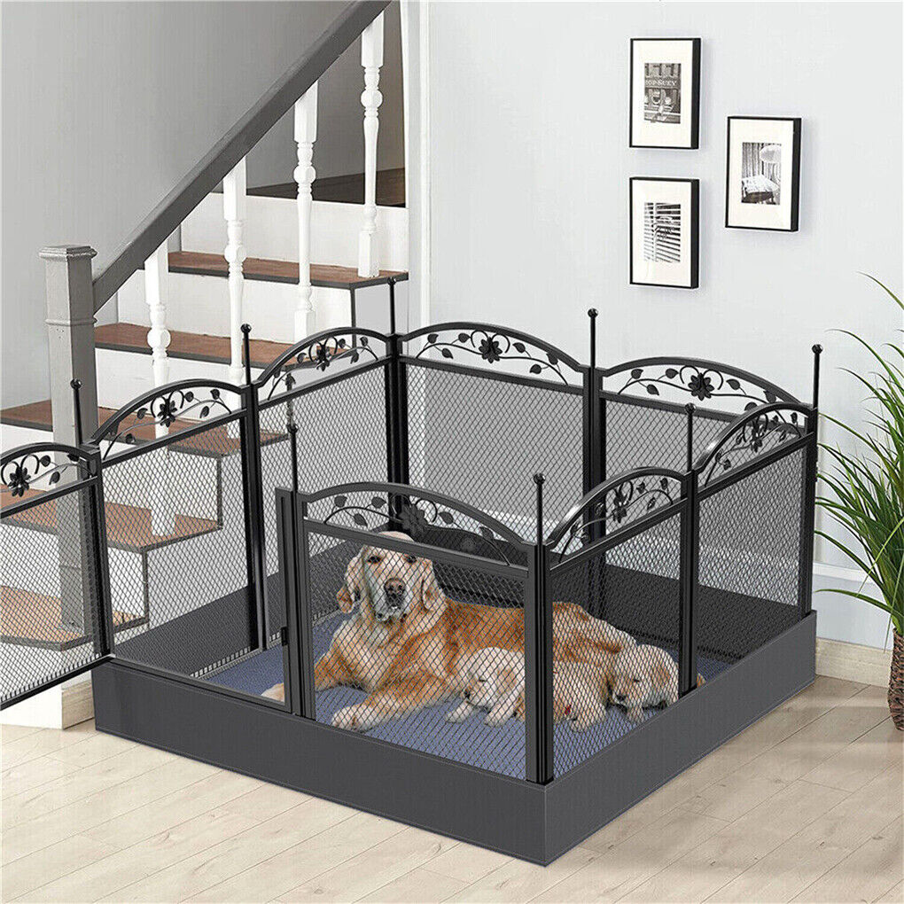 extra-large-dog-playpen-deep-dog-whelping-fence-pen-box-bed-waterproof-mat-crate