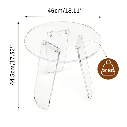 Acrylic End Table Clear & Iridescent Side Table Modern Sofa Table Compact Accent Table for Living Room Bedroom