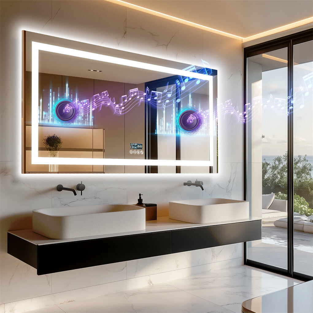 1600Mm Jumbo Bluetooth Led Bathroom Mirror Music Anti-Fog Vanity Mirror