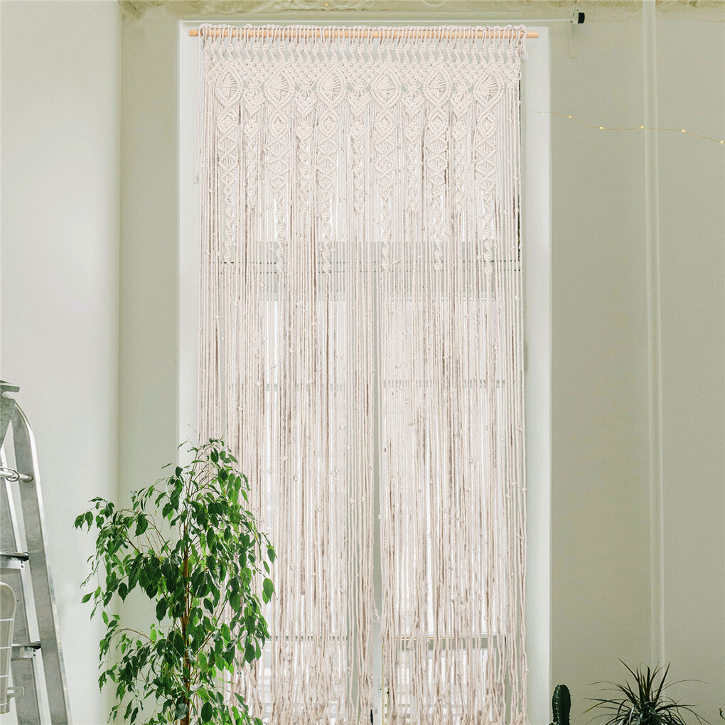 Large Macrame Door Curtain: Elegant Window Wall Hanging Tapestry for Wedding Backdrop decor