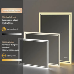 Luxury Bathroom Mirror with Built-In Light and Fog Control System