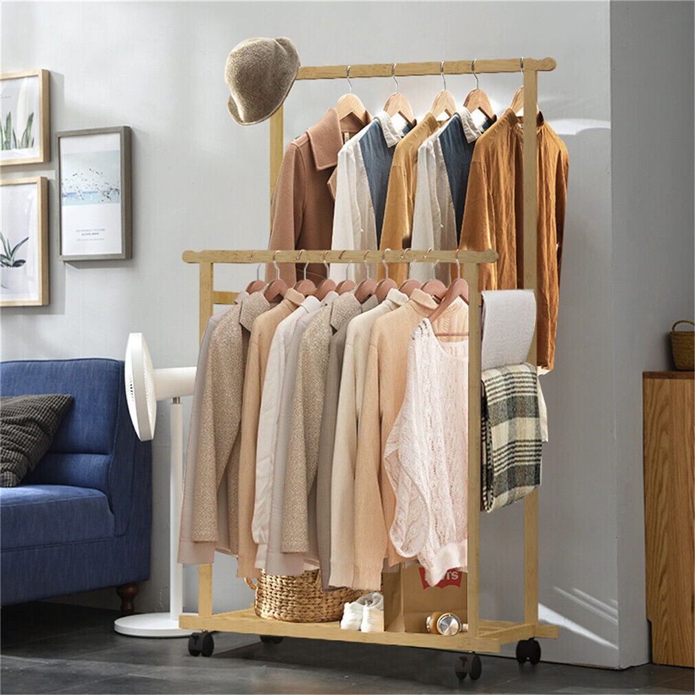 Buy Rolling Clothes Rack with Shelf – Shop Now AU