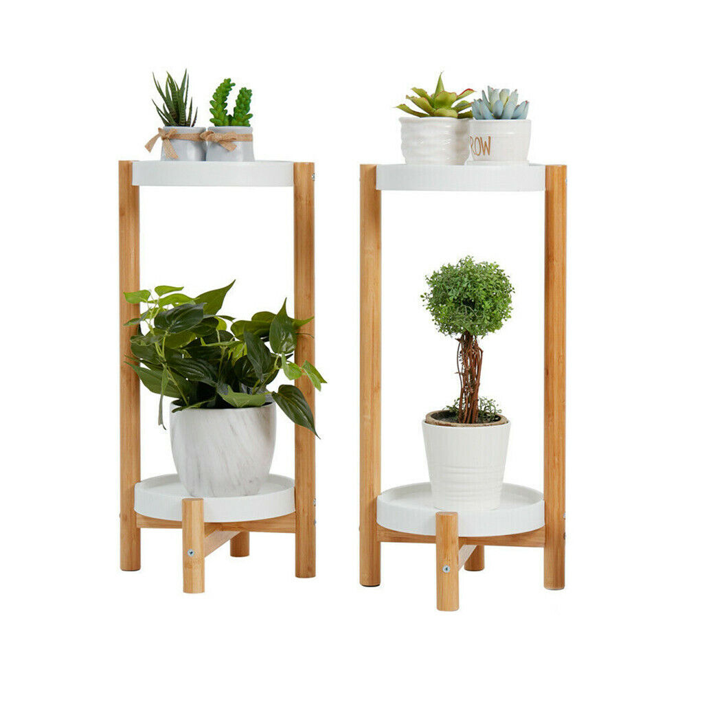 2-tier-bamboo-plant-display-rack-with-tray-flower-pot-base-plant-stand-end-table