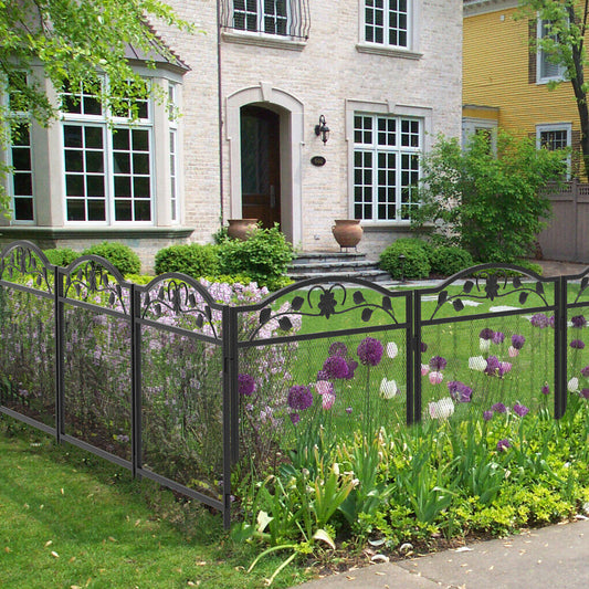 5pcs-metal-garden-fence-heavy-duty-animal-barrier-border-stop-foxes-chicken-dogs