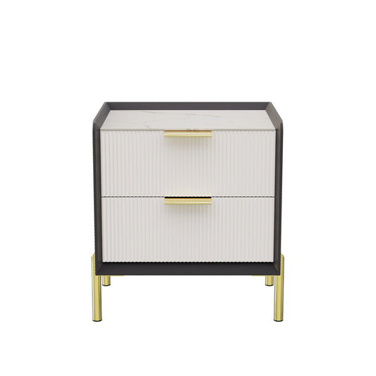 Buy High Grade Bedside Table with Glossy Marble Top - Shop Now Australia