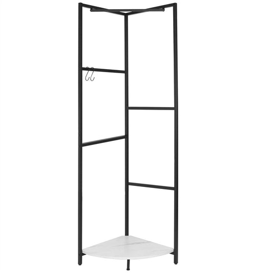 P&P Large Heavy Duty Metal Hall Tree Corner Coat Rack Stand Open Wardrobe Entryway