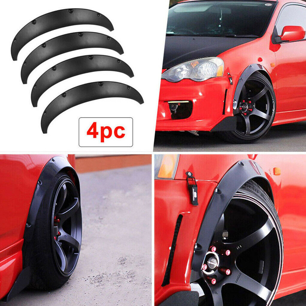 4x-universal-flexible-car-fender-flares-extra-wide-body-wheel-arches-gloss-black