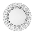 Silver Sunburst Round Wall Mirror