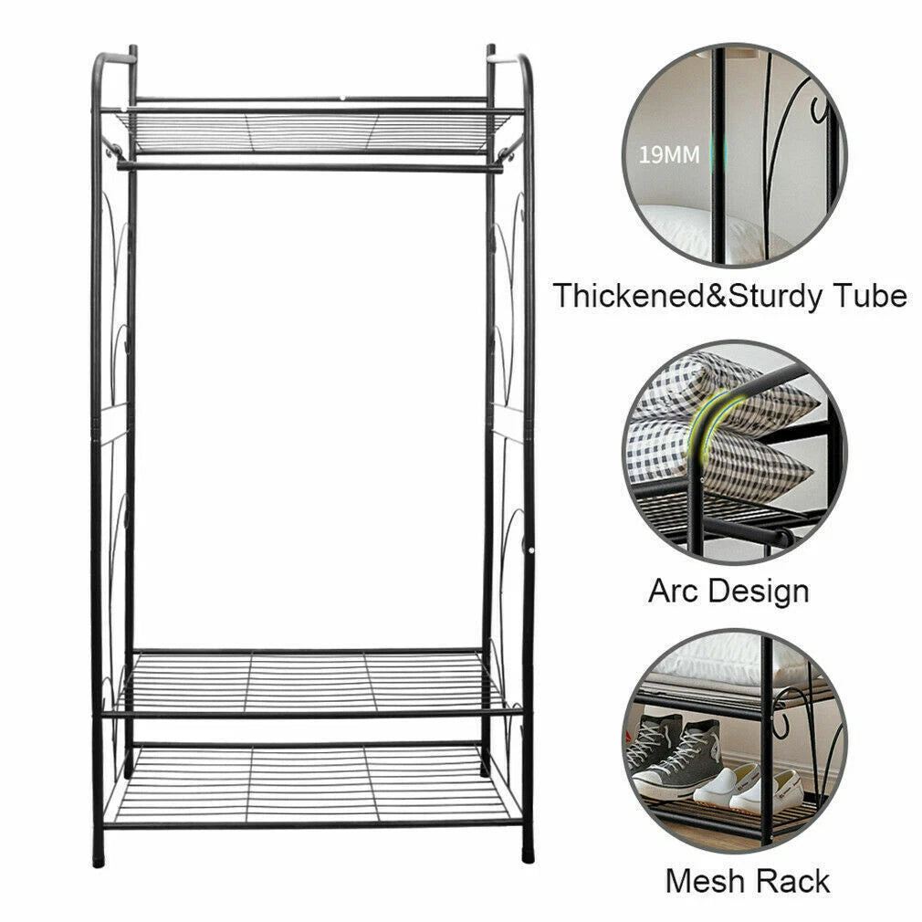 Garment Organizer Coat Stand with Metal Shelves | Clothes Rack and Storage AU