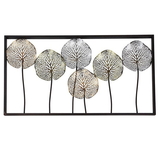 Rustic Metal Wall Art Large Hanging Leaf Tree Design for Indoor or Outdoor Home Decor