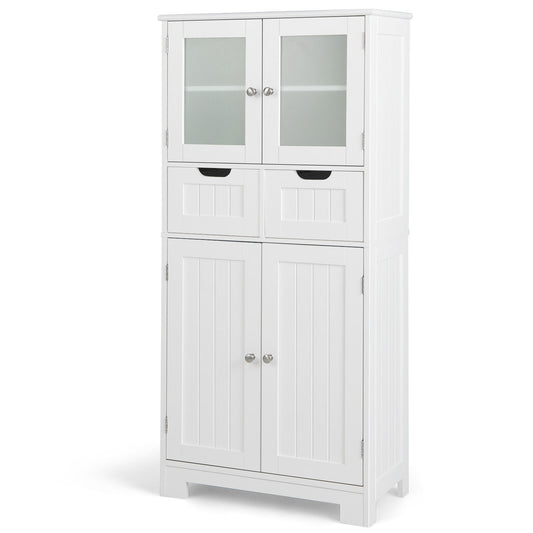 128cm 4-Door Floor Storage Cabinet