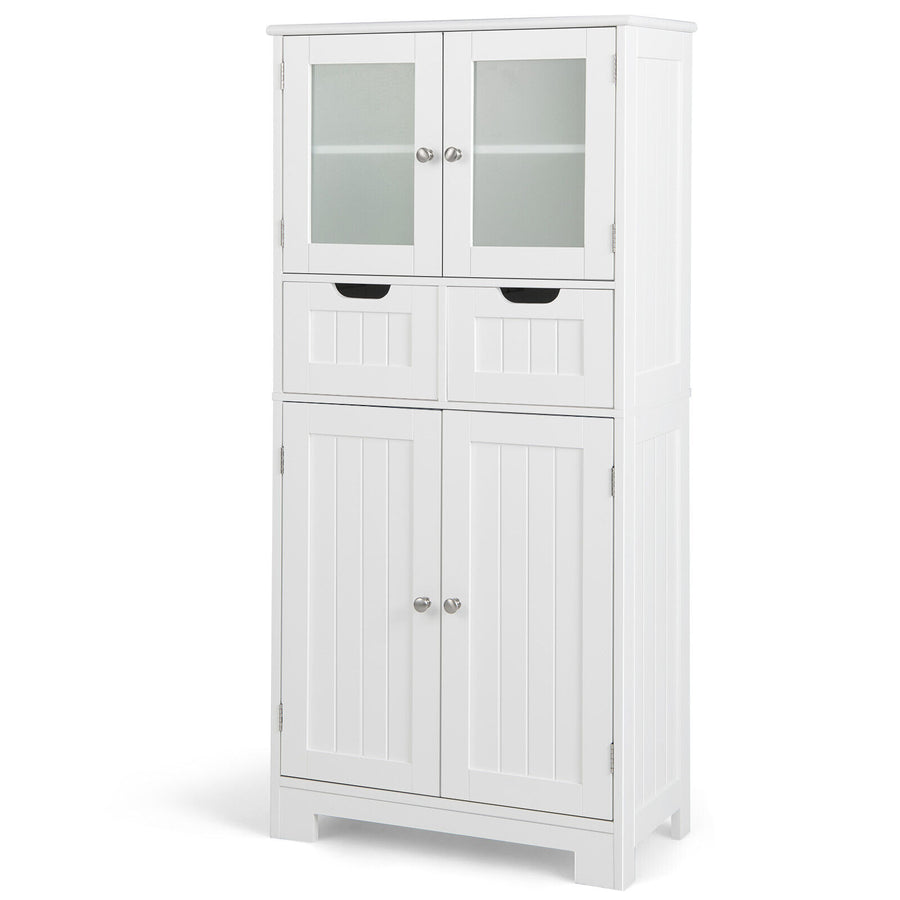 128cm 4-Door Floor Storage Cabinet
