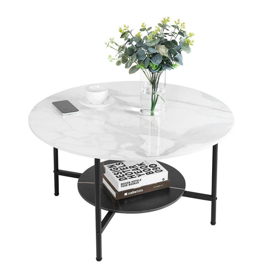 Shop 2-Tier Marble Coffee Table Online in Australia