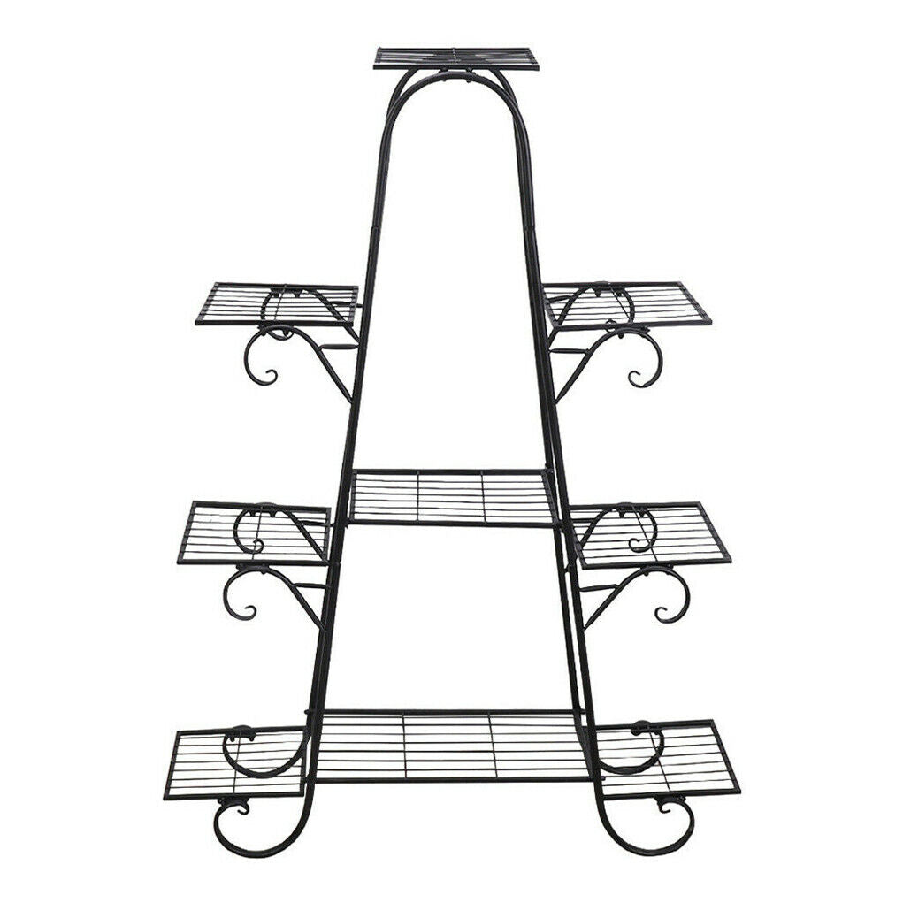 P&P Large European-style Iron Flower Pot Stand Shelves Garden 9 Tiered Plant Holder