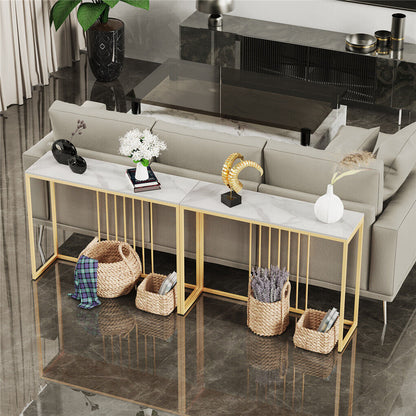P&P Slim Hallway Console Table Entryway Living Room Side End Table Narrow Storage
