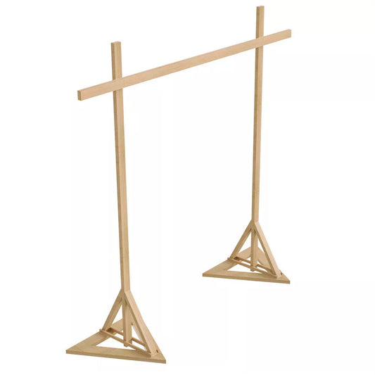 P&P 9ft Rustic Square Wooden Wedding Arch Sturdy Backdrop Stand Party Ceremony Decor