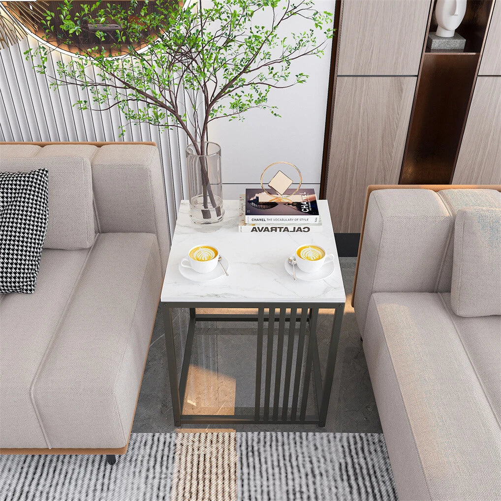 Luxury Marble Side Table and Nightstand for Bedroom or Living Room