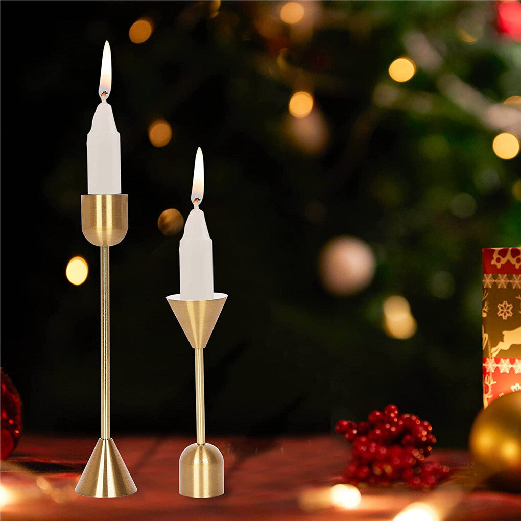 P&P 3PCS Unique Decorative Gold Candlestick Holders Table Centerpiece Candle Stick