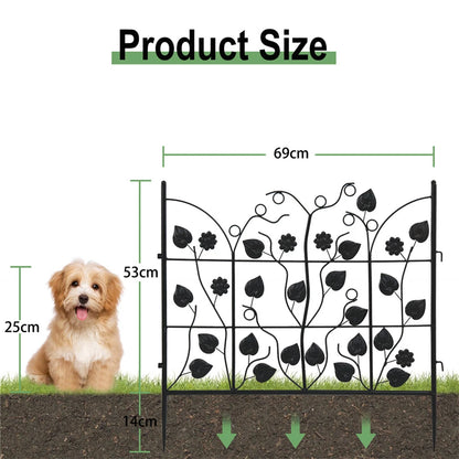 Classic Iron Garden Fence Five Piece Set for Outdoor Decoration(#518)