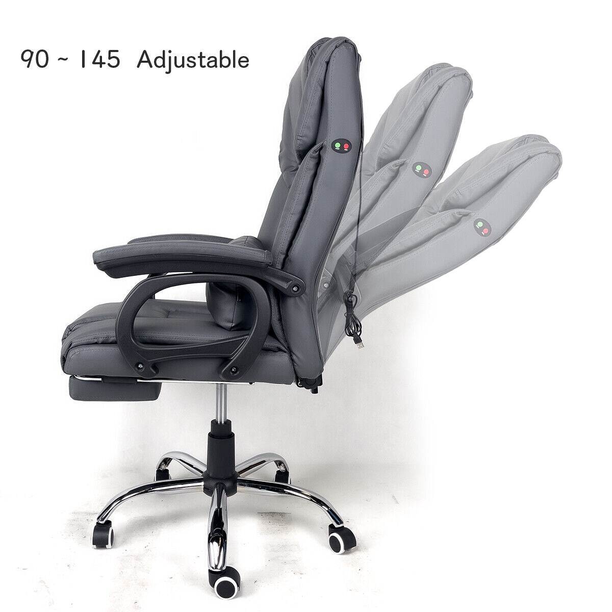Office Chair – Premium PU Leather Recliner Computer Gaming Seat