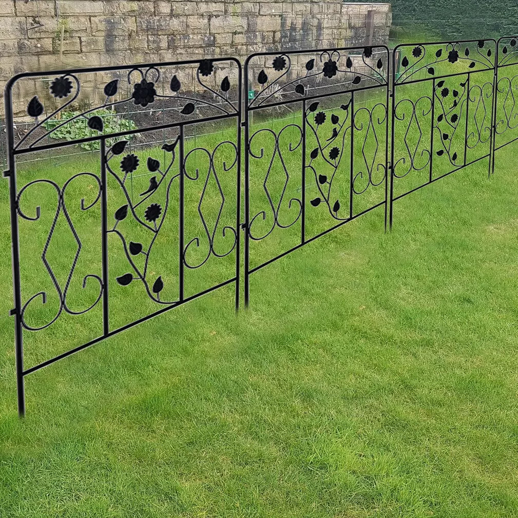 Classic Iron Garden Fence Five Piece Set for Outdoor Decoration(#712)