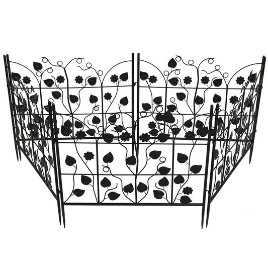 Classic Iron Garden Fence Five Piece Set for Outdoor Decoration(#518)