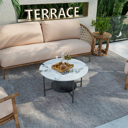 Buy P&P Marble Coffee Table with aluminum legs, perfect for Australian homes