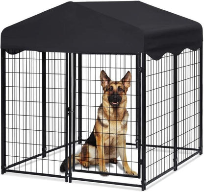 Roofed Outdoor Dog Enclosure for Safe Containment(XS)